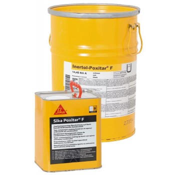 Sika Poxitar F Paint epoxy resins and anthracite oil for intense stress applications, set 17kg, Syst. (A + B)-59383