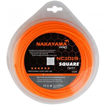 Nakayama - NC1019 Μεσινέζα Τετράγωνη Στριφτή 15m x 1.6mm - 043225
