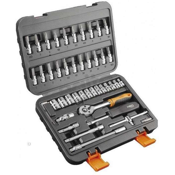 NEO TOOLS 1-4   WALNUT SET WITH RATCHET AND EXTENSION, 46 PCs 08-660 417319
