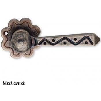 SET Knobs for Door ZOGOMETAL Rustic series 135 Nickel Antique