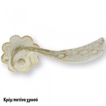 SET Knobs for Door ZOGOMETAL Rustic Series 136 Gold Patina