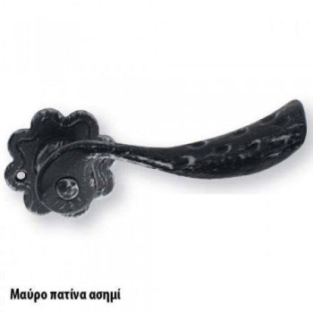 SET Knobs for Doors ZOGOMETAL Rustic series 136 black Patina Silver