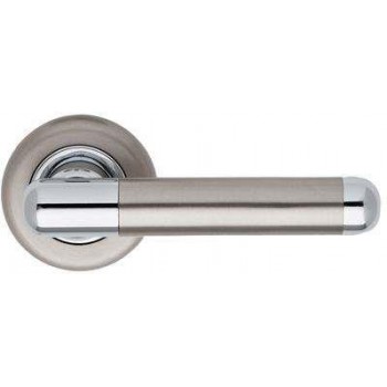 SET knob for door handle with rosette series 151 in nickel Matt-Chrome