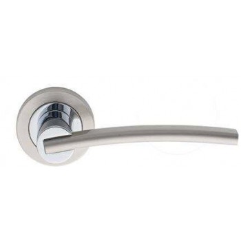 SET knob for door handle with rosette series 231 in nickel Matt-Chrome