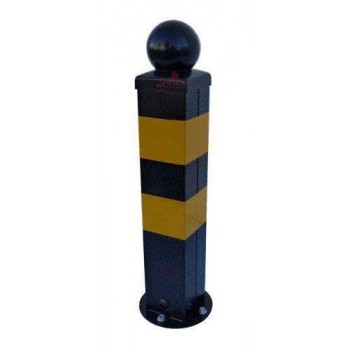 Metal stanchion with padlock and decorative ball PARK-SBM-100S