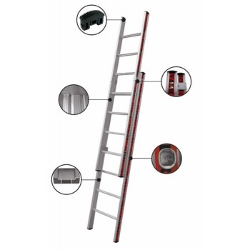 Aluminum Folding Profal ladder two pcs.2x15 steps without #800415