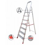 Profal aluminium ladder 6+1 ECO, household. 208601