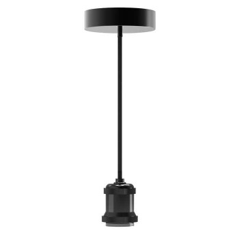  Black Metal Matte Base Lamp Vintage Style E27 - 418223