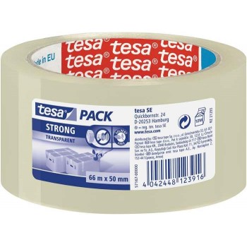 Packing tape Transparent 66m x 50mm Tesa Strong 57167