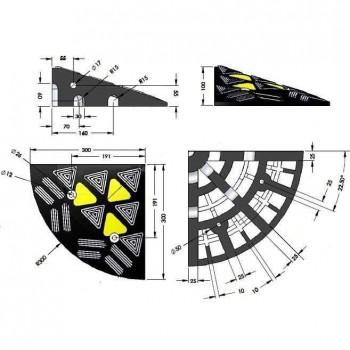PARK-DH-UP-1E Ακριανό τμήμα ράμπας χρωματιστής 10 cm  PARK-DH-UP-1E Ακριανό τμήμα ράμπας χρωματιστής 10 cm