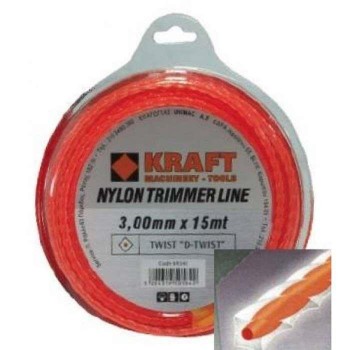 TRIMMER line KRAFT D-TWIST SQUARE HELICAL 4, 00mm IN BLISTER 32m-69346