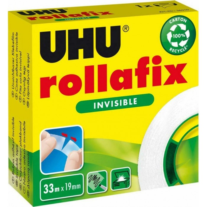 UHU - Σελοτέιπ Rollafix Invisible Box 19mm x 33m - 36311 UHU - Σελοτέιπ Rollafix Invisible Box 19mm x 33m - 36311