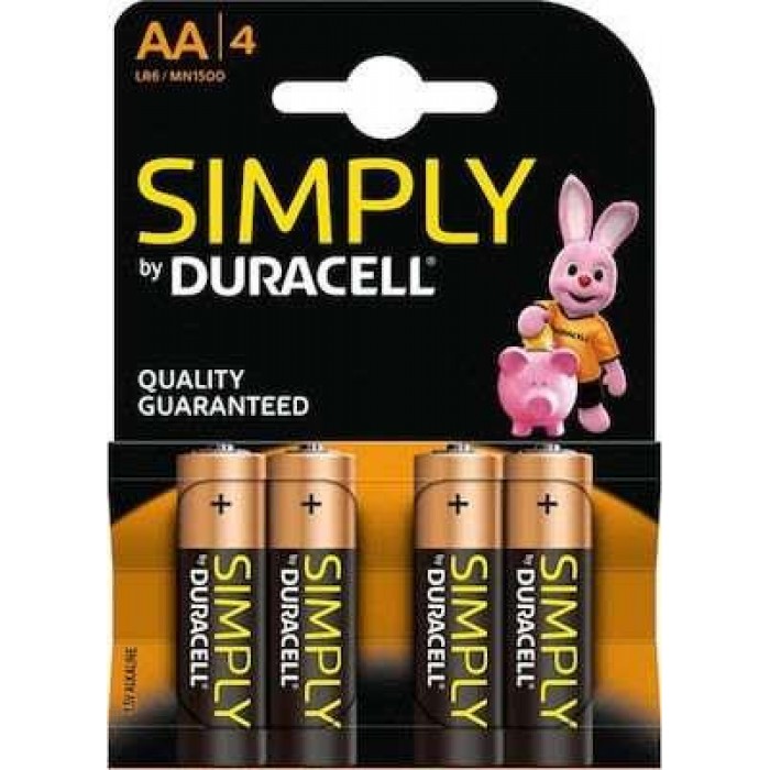 Duracell - Μπαταρία Αλκαλική Simply LR6 size AA 1.5 V Τεμ. - 6733