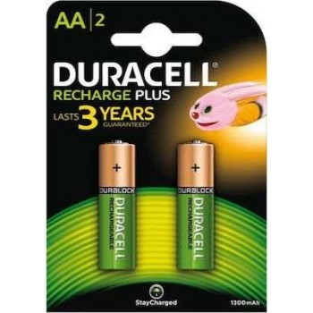 DURACELL - Rechargeable Batteries Plus AA 1300mAh 2pc - 1500
