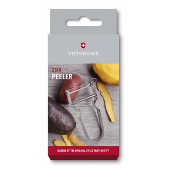 Victorinox - Αποφλοιωτής Star Inox Με Διπλή Λεπίδα 11x6,5x1,2cm - 6.0912 Victorinox - Αποφλοιωτής Star Inox Με Διπλή Λεπίδα 11x6,5x1,2cm - 6.0912