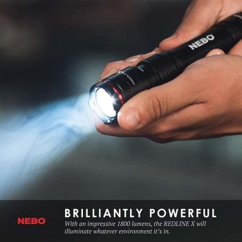NB6860 RedlineX™ Flashlight 1800 Lumen. Rechargeable and waterproof.   NB6860 RedlineX™ Flashlight 1800 Lumen. Rechargeable and waterproof.
