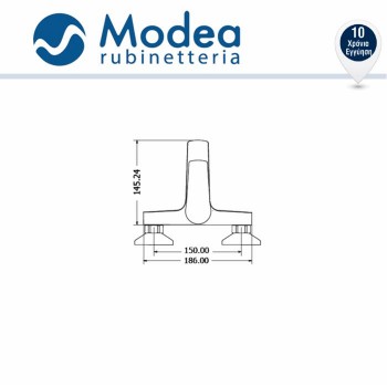 Modea Optima (00-2502) - Μπαταρία λουτρού χρωμέ Modea Optima (00-2502) - Μπαταρία λουτρού χρωμέ